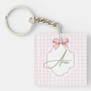 Personalisiert Aria Baby Girl Kinderzimmer Bow&Gin Schlüsselanhänger