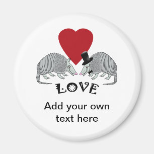 Personalisiert Armadillo Liebe Magnet