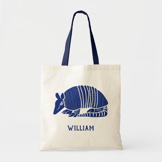 Personalisiert Armadillo Navy Blue Tragetasche (Vorne)