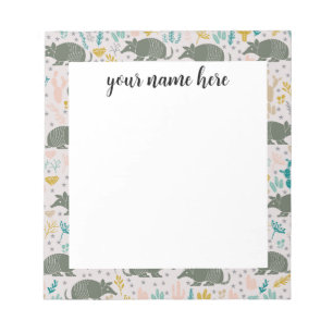 Personalisiert Armadillo Notepad Notizblock