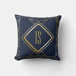Personalisiert Art Deco Kissen / Kissen