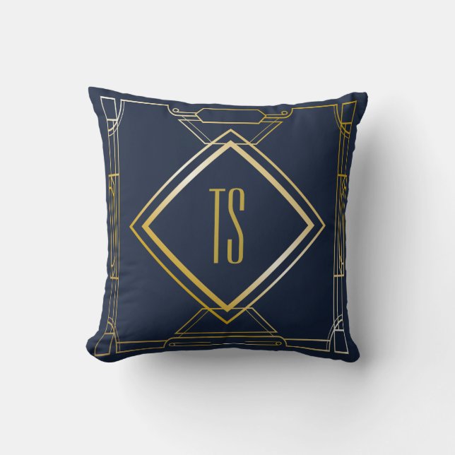 Personalisiert Art Deco Kissen / Kissen (Vorderseite)