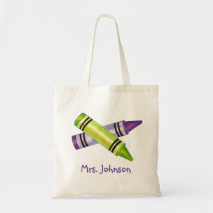 Personalisiert Art Teacher Crayons Artist Geschenk Tragetasche