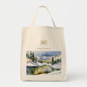 Personalisiert Aspen Colorado Wasserfarbenfrohe Ta Tragetasche