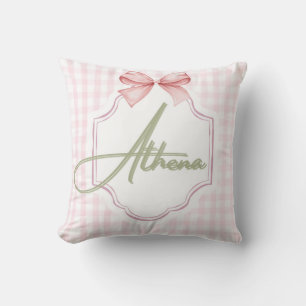 Personalisiert Athena Baby Girl Kinderzimmer Bow&G Kissen