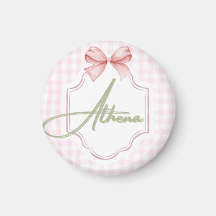 Personalisiert Athena Baby Girl Kinderzimmer Bow&G Magnet