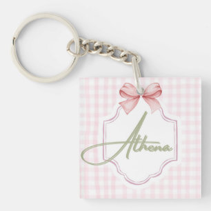 Personalisiert Athena Baby Girl Kinderzimmer Bow&G Schlüsselanhänger
