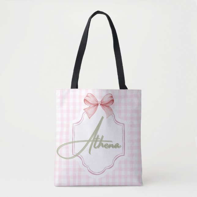 Personalisiert Athena Baby Girl Kinderzimmer Bow&G Tasche (Vorderseite)