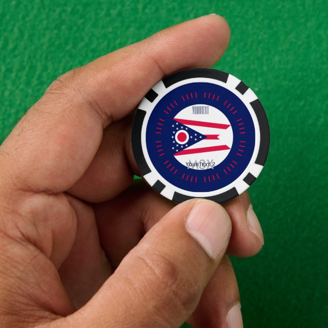 Personalisiert auf einer Seite Pokerchips (Hand)