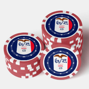 Personalisiert auf einer Webseite Pokerchips