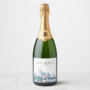 Personalisiert Austin Texas Wedding Sparkling Wine
