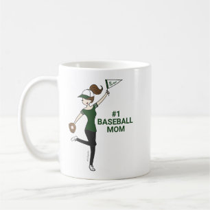 Personalisiert Avatar #1 Baseball-Mama Kaffeetasse