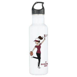 Personalisiert Avatar #1 Basketball-Lüfter Edelstahlflasche