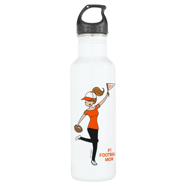 Personalisiert Avatar Nr. 1 Fußballfan Edelstahlflasche (Vorderseite)