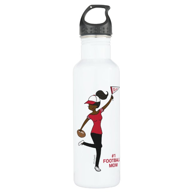 Personalisiert Avatar Nr. 1 Fußballfan Edelstahlflasche (Vorderseite)