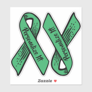 PERSONALISIERT Awareness Ribbon Graphic (grün) Aufkleber
