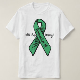 PERSONALISIERT Awareness Ribbon Graphic (grün) T-Shirt