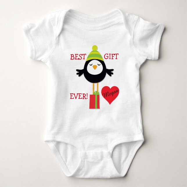 Personalisiert Baby Bird Heart Strampler (Vorderseite)