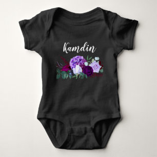 Personalisiert Baby Body Anzug Lavender Hibisken a Strampler