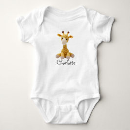 Personalisiert Baby Bodysuit Crochet Giraffe Baby Strampler