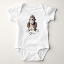 Personalisiert Baby Bodysuit Crochet Gorilla