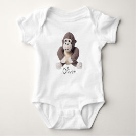 Personalisiert Baby Bodysuit Crochet Gorilla Strampler