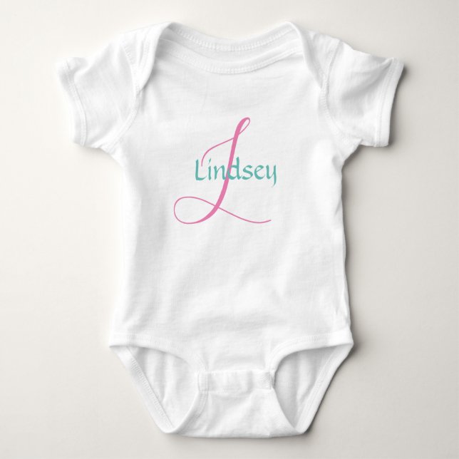 PERSONALISIERT BABY Bodysuit Strampler (Vorderseite)