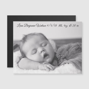 Personalisiert Baby Boy Birmy Announcement Magnet