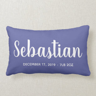 Personalisiert   Baby Boy Birth Stats Lendenkissen
