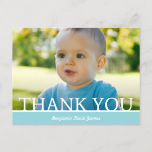 Personalisiert Baby Boy Dankeschön Card - 4.25 x 5 Postkarte