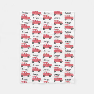 Personalisiert Baby Boy Red Jeep Car Fleecedecke