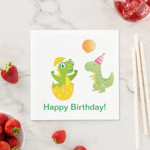 Personalisiert Baby Dinosaurier Paper Napkins Serviette