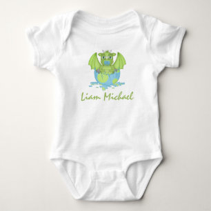 Personalisiert Baby Dragon Jersey Bodysuit Strampler