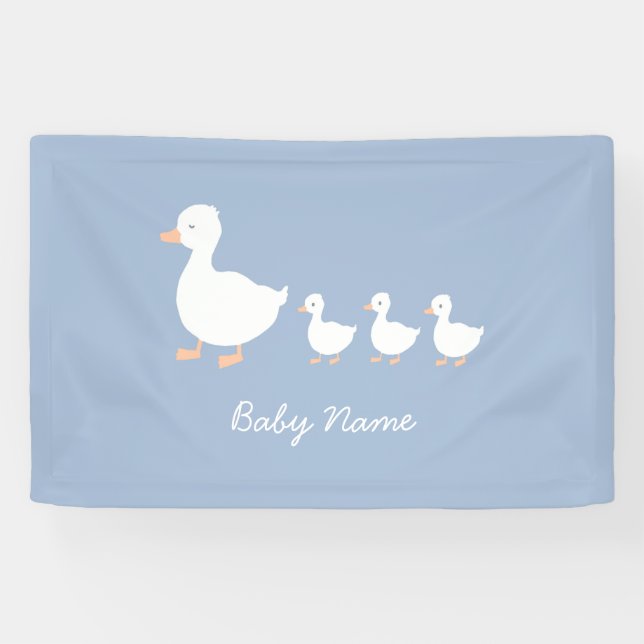 Personalisiert Baby Dusche Party Schilderbanner Banner (Horizontal)