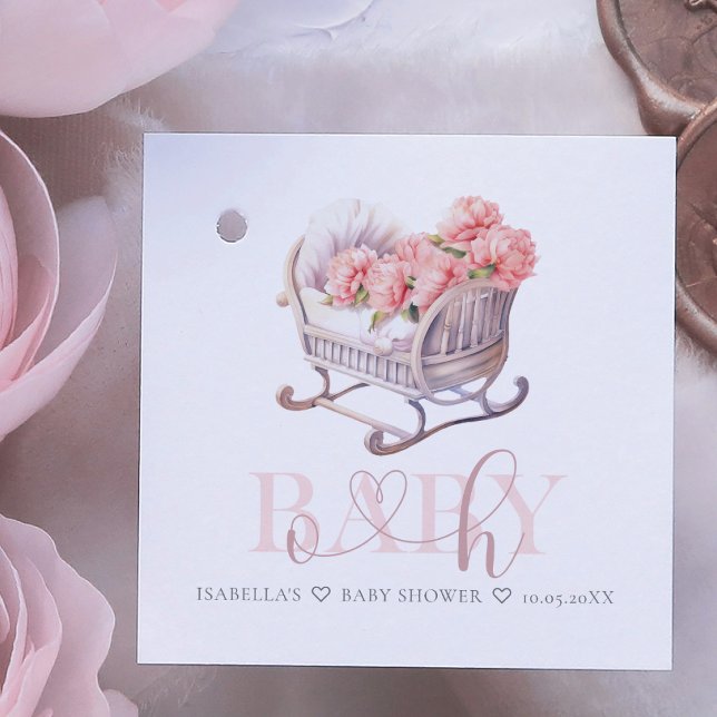 Personalisiert Baby Dusche Pastell Baby Basket Geschenkanhänger (Von Creator hochgeladen)