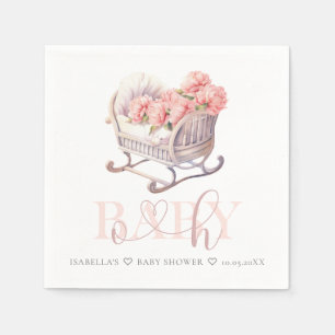 Personalisiert Baby Dusche Pastell Baby Basket Serviette