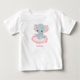 Personalisiert Baby Elephant  Baby T-shirt
