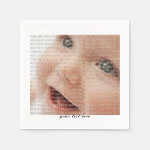 Personalisiert Baby Foto Party Paper Napkin Set Serviette