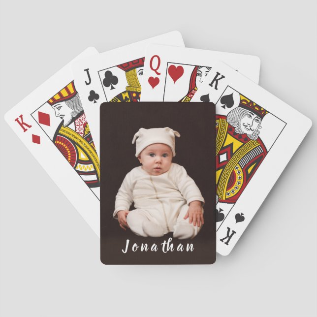 Personalisiert Baby Foto Poker Cards Spielkarten (Rückseite)