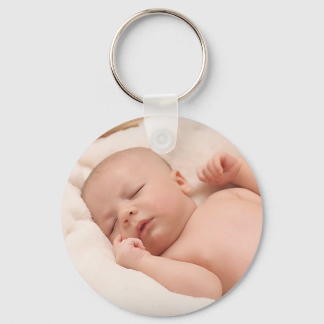 Personalisiert Baby Foto Schlüsselanhänger (Vorderseite)