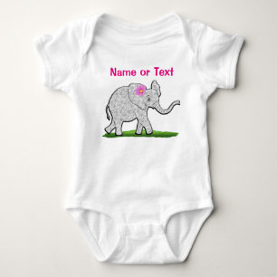 Personalisiert Baby Girl Apparel Niedlich Elephant Strampler