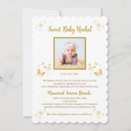 Personalisiert Baby Girl Begräbniseinladungen Einladung