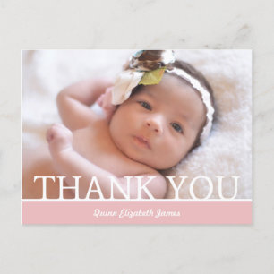 Personalisiert Baby Girl Dankeschön Card - 4.25 x Postkarte