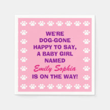 Personalisiert Baby Girl - Dog Themed Baby Dusche