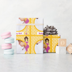 Personalisiert Baby Girl Foto Wrapping Paper Geschenkpapier