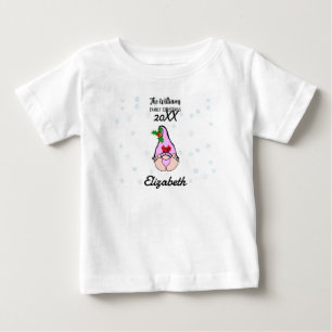 Personalisiert Baby Girl Gnome T-shirt