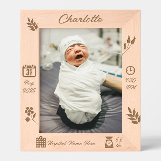 Personalisiert Baby Girl Memory Frame | DP7 Geätzte Rahmen