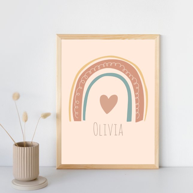 Personalisiert Baby Girl Name Rainbow Kinderzimmer Poster (Von Creator hochgeladen)