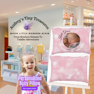 Personalisiert Baby Girl Pillow Dekokissen