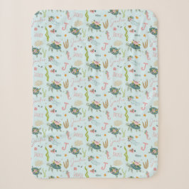 Personalisiert Baby Girl Turtle | 30 x 40 Sherpadecke